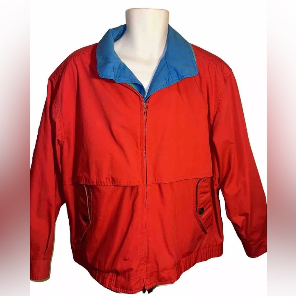 VTG London Fog Towne Utility Zip Jacket Windbreaker Coat Canvas Made in Bulgaria